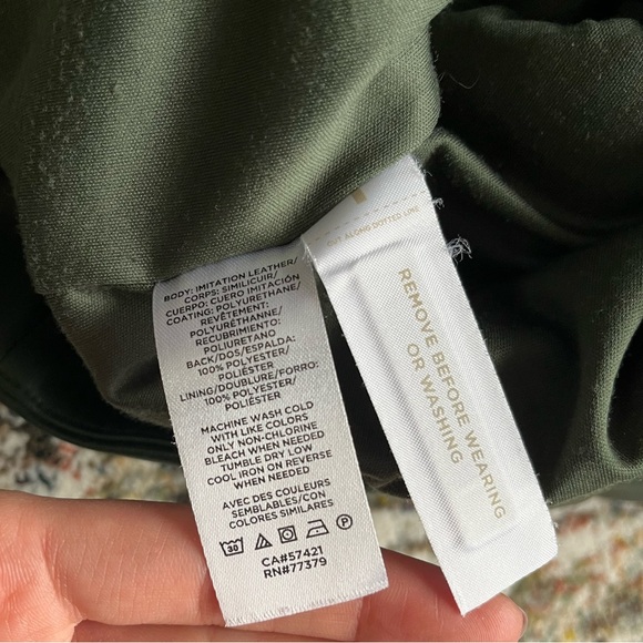 Ann Taylor Petite Green Leather Mini Dress with Pockets - Picture 11 of 16